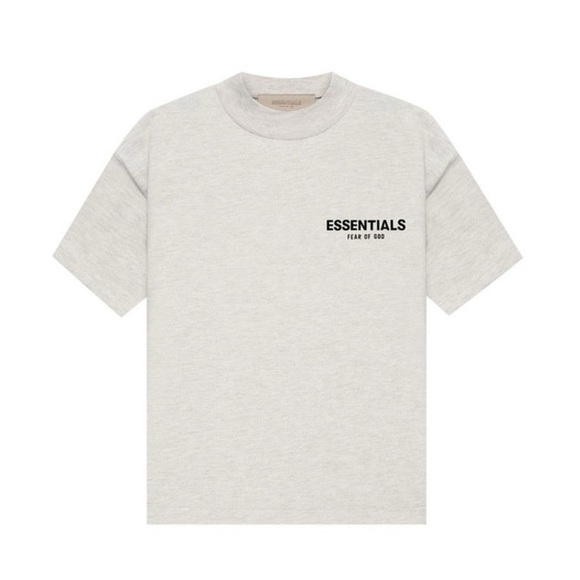 Fear of God Essentials Light Oatmeal Short Sleeve T-Shirt ( OVERSIZED ) - Picture 1 of 8